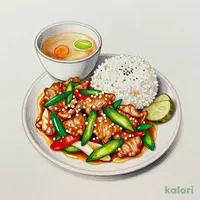満天スタミナ鉄板炒め定食