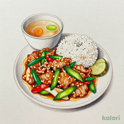 満天スタミナ鉄板炒め定食