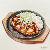 鉄板焼き 鶏のおろしポン酢定食