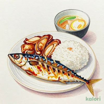 チキン南蛮と鯖の塩焼きほっけの干物定食