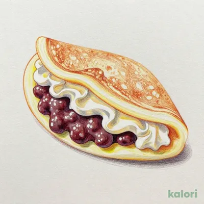 Sweet Red Bean & Cream Crepe