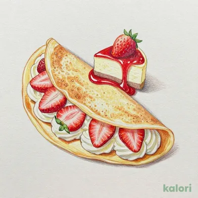 Strawberry Cake & Cream Crepe
