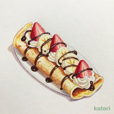 Strawberry Banana Chocolate Cream Crepe