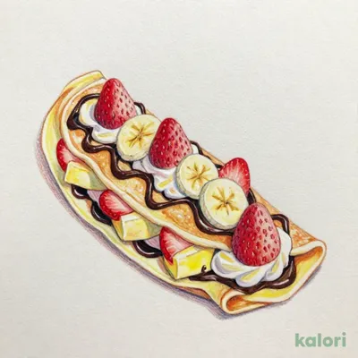 Strawberry Banana Chocolate Cake Special Crepe