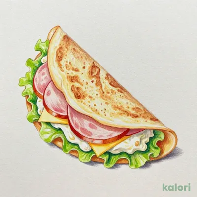 Ham and Cheese Crepe