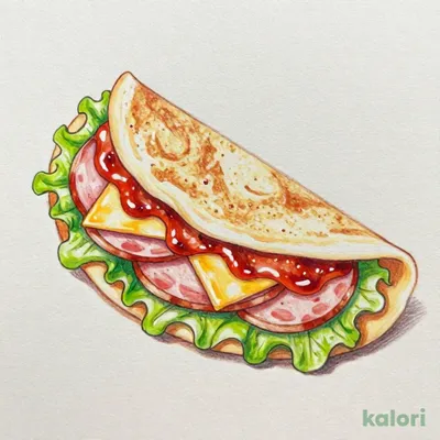 Ham, Pizza Sauce & Cheese Crepe