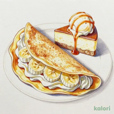 Banana Caramel Cheesecake Special Crepe