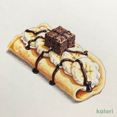 Banana Chocolate Brownie Crepe