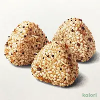 ドライオニオンと削り節の発芽玄米入りおにぎり