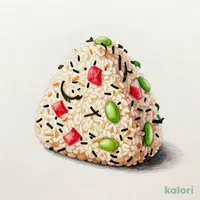 梅ひじきと枝豆の十六穀米おにぎり