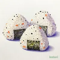 秋鮭ほぐしと塩昆布のもち麦入りおにぎり