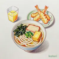 Kids' Manpuku Set (Small Kake Udon)