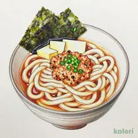 明太とろろぶっかけうどん (大)