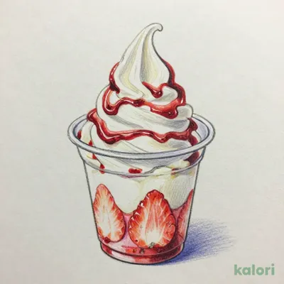 Cup Soft Serve Ice Cream, Strawberry