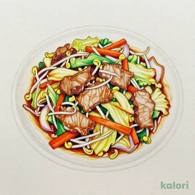 Half-Portion Stir-Fried Meat & Vegetables