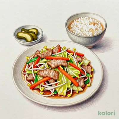 ミニ肉野菜炒め定食