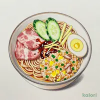 Hiyashi Chuka (Cold Ramen) & Half Fried Rice Set