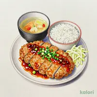 Chinese-Style Pork Cutlet with Scallion & Sichuan Pepper Set Meal