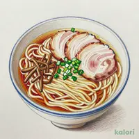 Pork Chashu Ramen with Back Fat and Seafood Soy Sauce Broth (Thick Noodles)