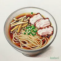背脂魚介醤油ラーメン【太麺】