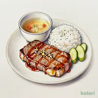 Garlic Pork Steak Set Meal
