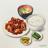 黒酢あんかけ唐揚げ定食