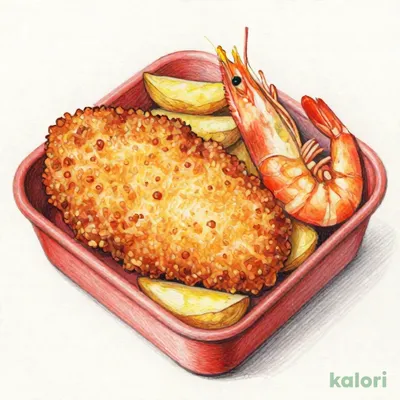 【惣菜セット】ロースかつ１枚＋海老フライ１尾＋ハーフ皮付きポテト