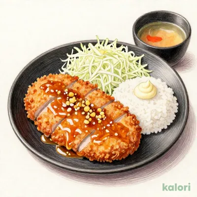 背脂生姜タレのポークフライドステーキ＆ロースかつ定食