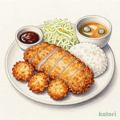 【倍量フェア】ロースかつ＆カキフライ（４個）定食