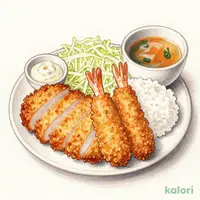 【倍量フェア】ロースかつ＆海老フライ（２尾）定食