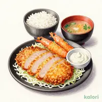 【倍量フェア】超厚切りリブロースかつ＆海老フライ（２尾）定食