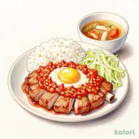Extra Thick-Cut Ribeye Cutlet Set Meal with Tomato Sauce