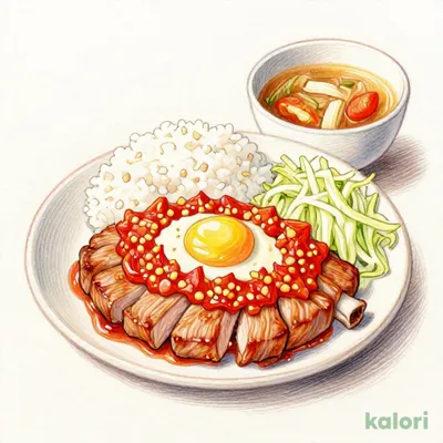 Extra Thick-Cut Ribeye Cutlet Set Meal with Tomato Sauce