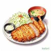 超厚切りリブロースかつ＆海老フライ2尾定食
