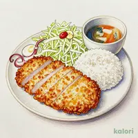 Pork Loin Cutlet and Squid Fry Set Meal