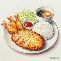 Thick Chicken Breast Cutlet and 2 Fried Shrimp Set Meal