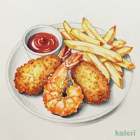 【惣菜セット】海老フライ２尾＋コロッケ２個＋ハーフポテトフライ
