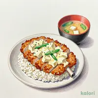超厚切りリブロースかつ“白”麻婆ライス