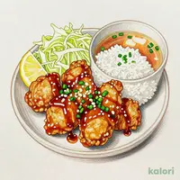Yurinchi (Fried Chicken with Scallion Sauce) Set Meal, 8 pcs