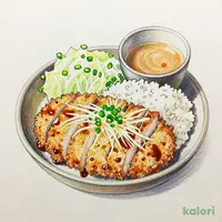 超厚切りリブ鬼おろしポン酢ロースかつ定食