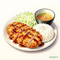 超厚切りリブ味噌ロースかつ定食