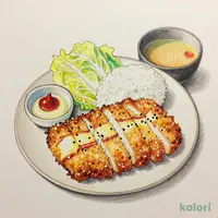 超厚切りリブロースかつ&アジフライ(1枚)定食