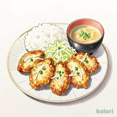 Grated Daikon Ponzu Authentic Fried Chicken Set Meal (5 Pieces)