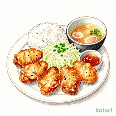 鬼おろしポン酢本格唐揚げ定食（8個）