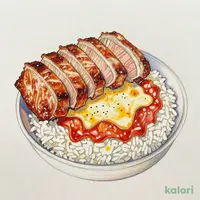 Extra Thick-Cut Pork Loin Cutlet with Cheese Tomato Hayashi Rice