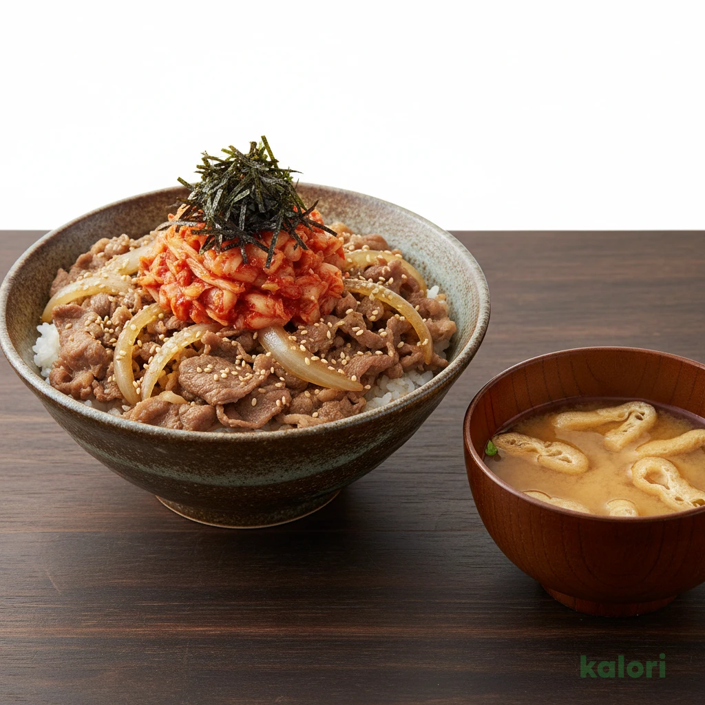 キムチ牛めし (並盛) 736kcal｜カロリー・栄養成分 | 松屋 | kalori