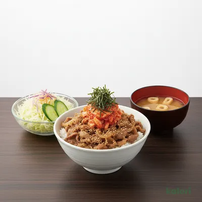 キムチ牛めしランチセット (並盛)
