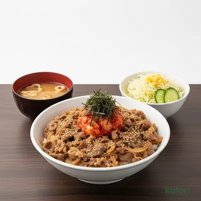 キムチ牛めしランチセット (大盛)