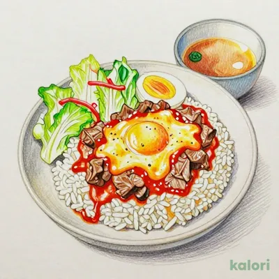 うまトマチーズ牛めしランチセット (あたま大盛)