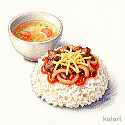Tomato Cheese Beef Bowl Lunch Set, Regular